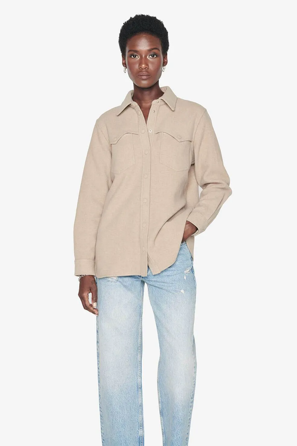 Anine Bing - Luke Shirt in Beige