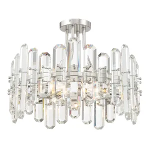 Bolton 4 Light Polished Nickel Semi Flush Mount