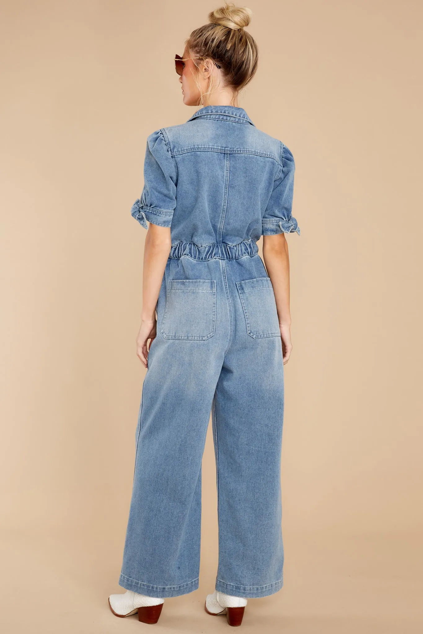 Broad Street Strolls Denim Jumpsuit