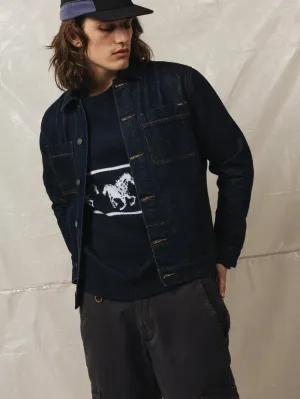 Canyon Oversized Denim Jacket - Raw Indigo