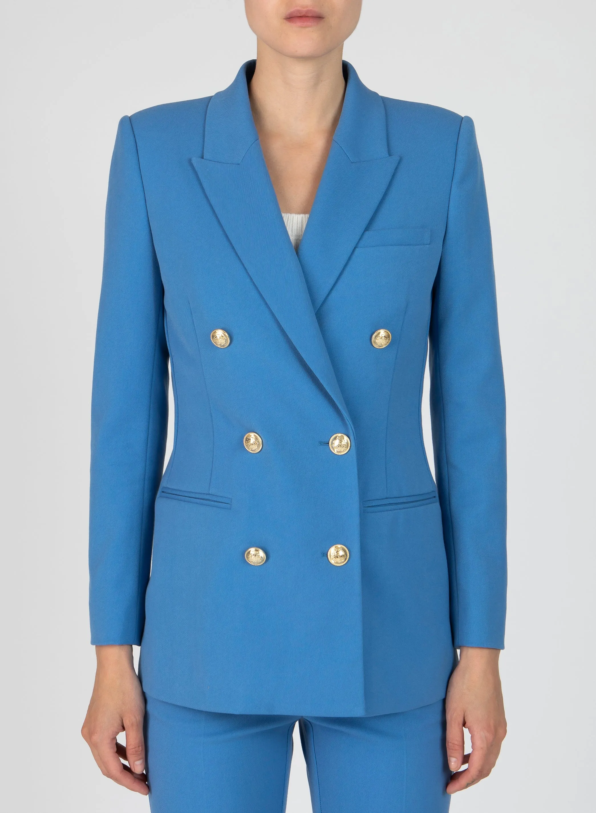 Derek Lam 10 Crosby - Walter Double-Breasted Jacket In Light Blue