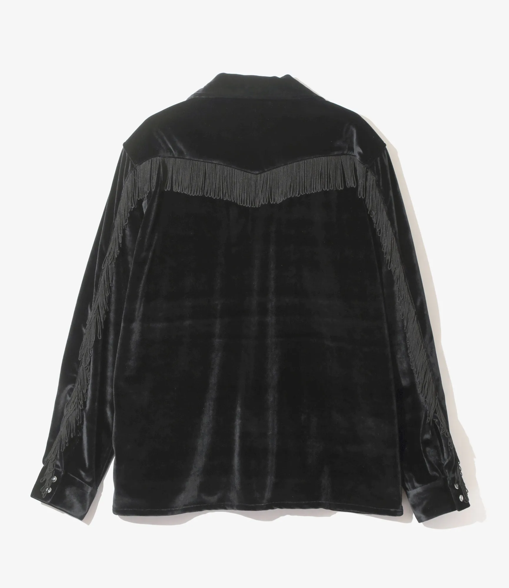 Fringe One-Up Shirt – Black Velour