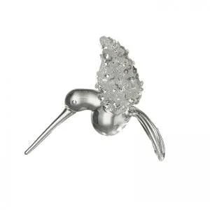 Glass Bird with Silver Details Decorative Ornament