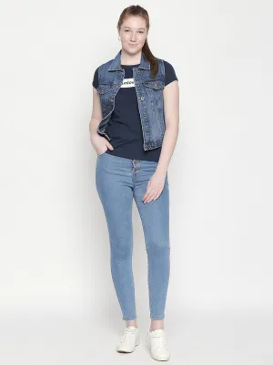 Hamburg Mid Blue Denim Vest Jacket