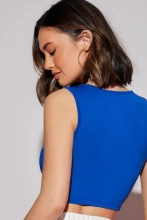 Loosing It Blue Crop Top