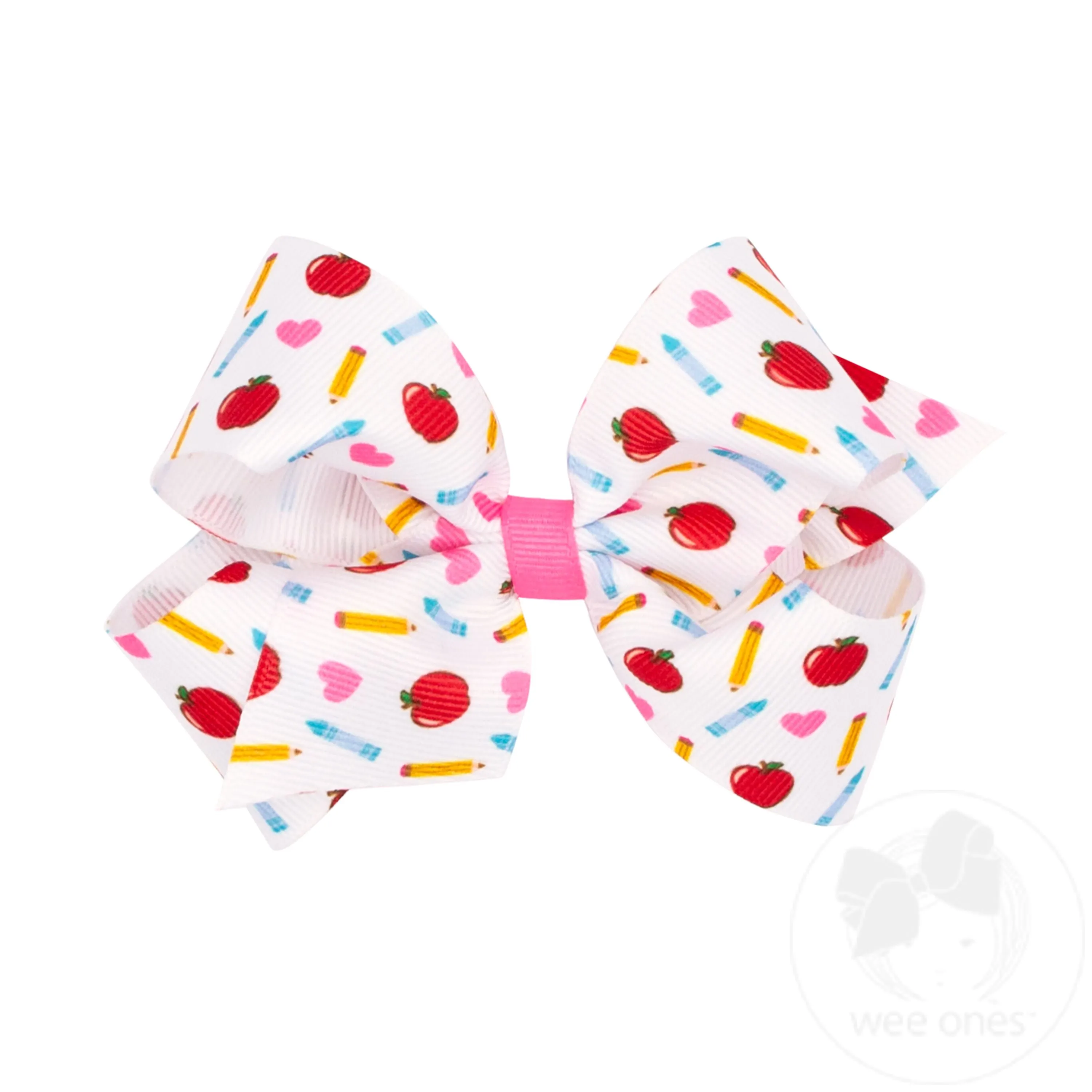 Medium ABC's School-themed Printed Grosgrain Hair Bow