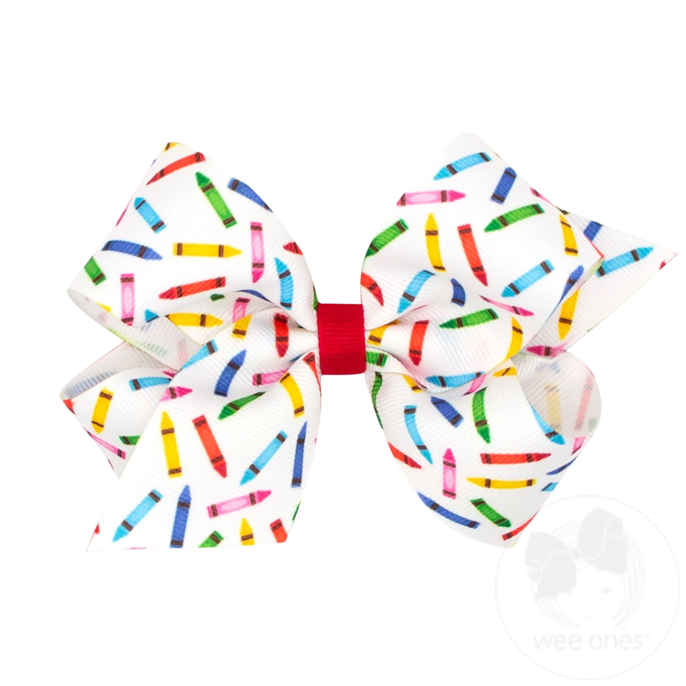 Medium ABC's School-themed Printed Grosgrain Hair Bow