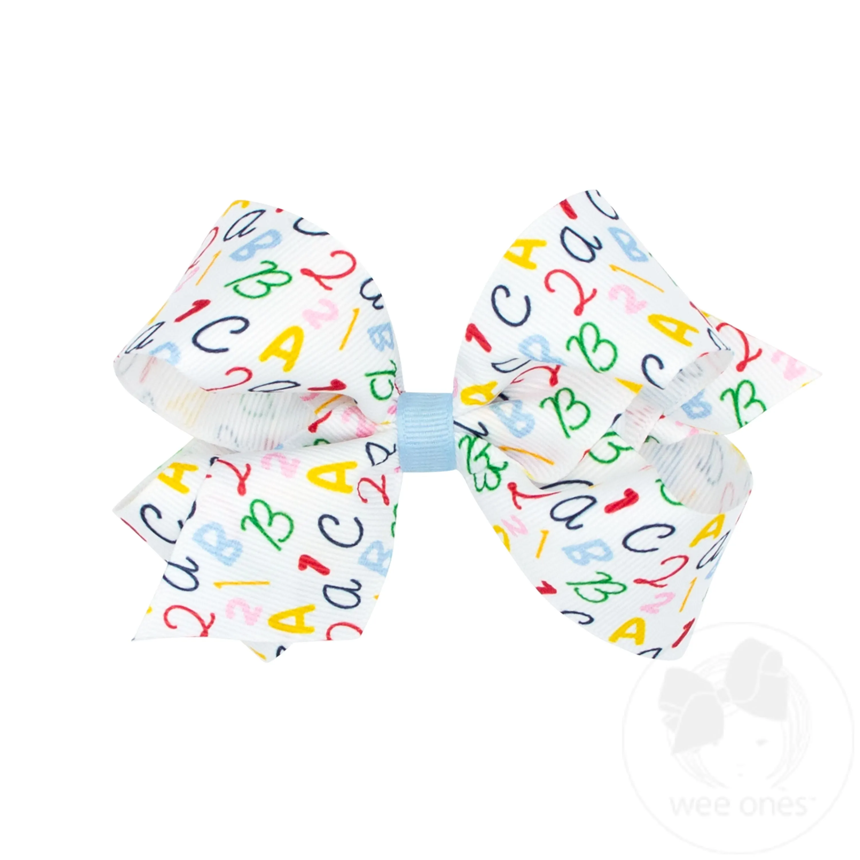 Medium ABC's School-themed Printed Grosgrain Hair Bow