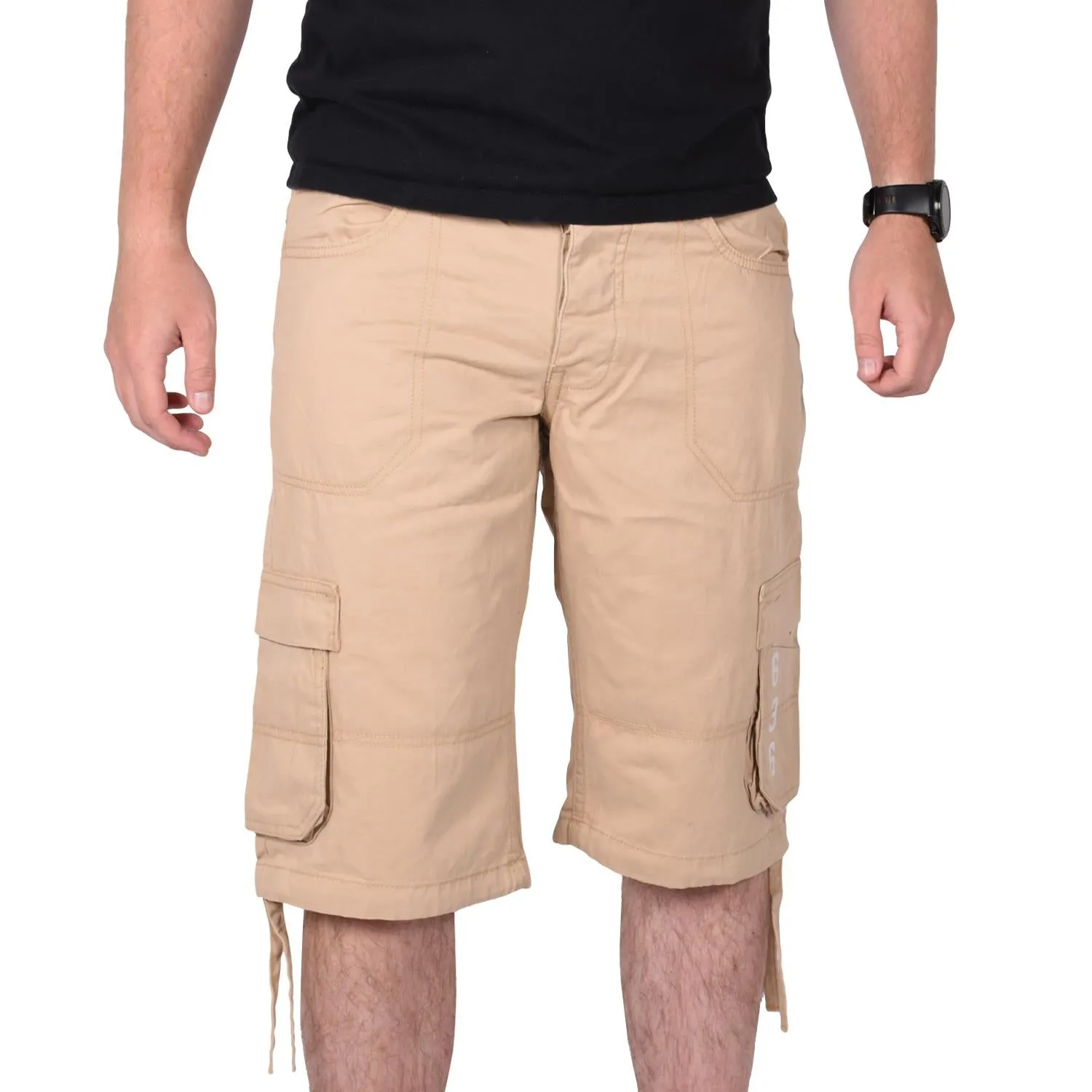 Mens Knee Length Cargo Shorts