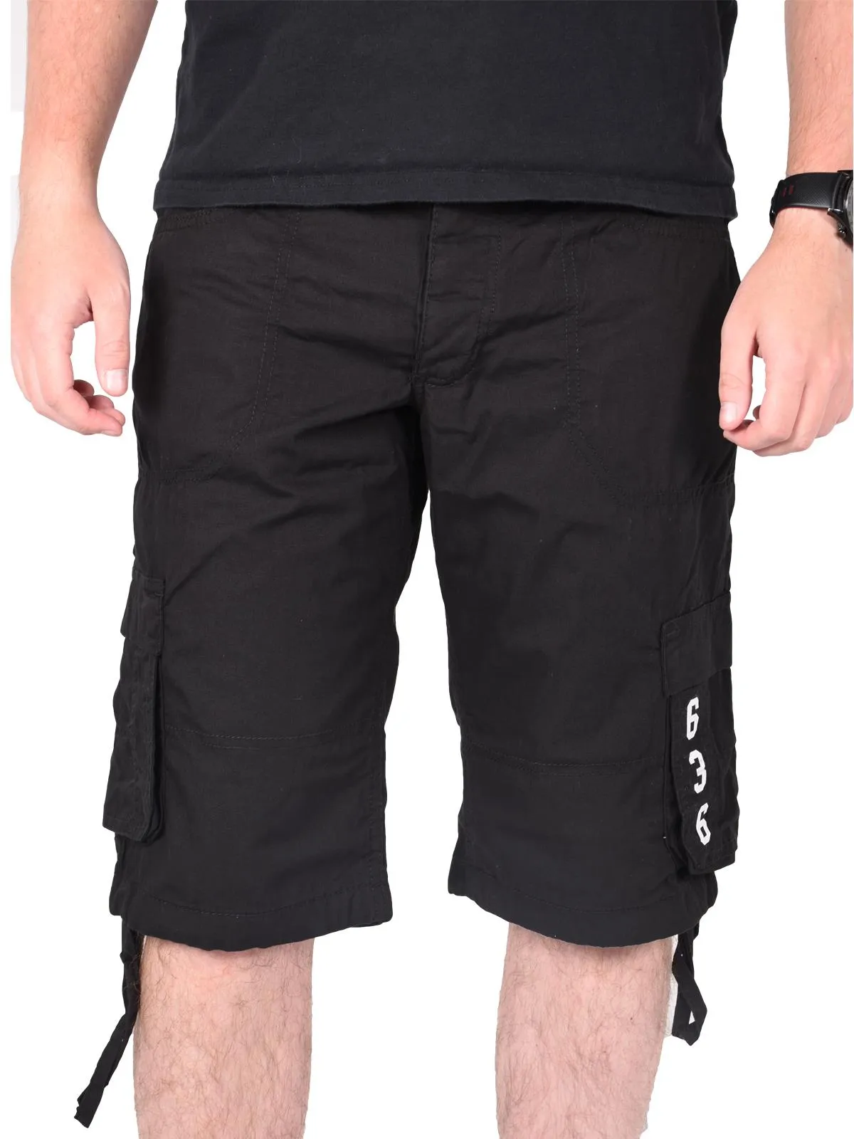 Mens Knee Length Cargo Shorts