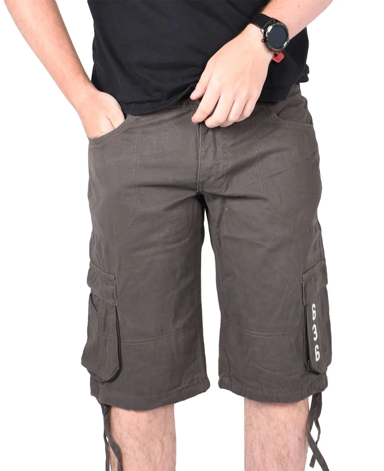 Mens Knee Length Cargo Shorts