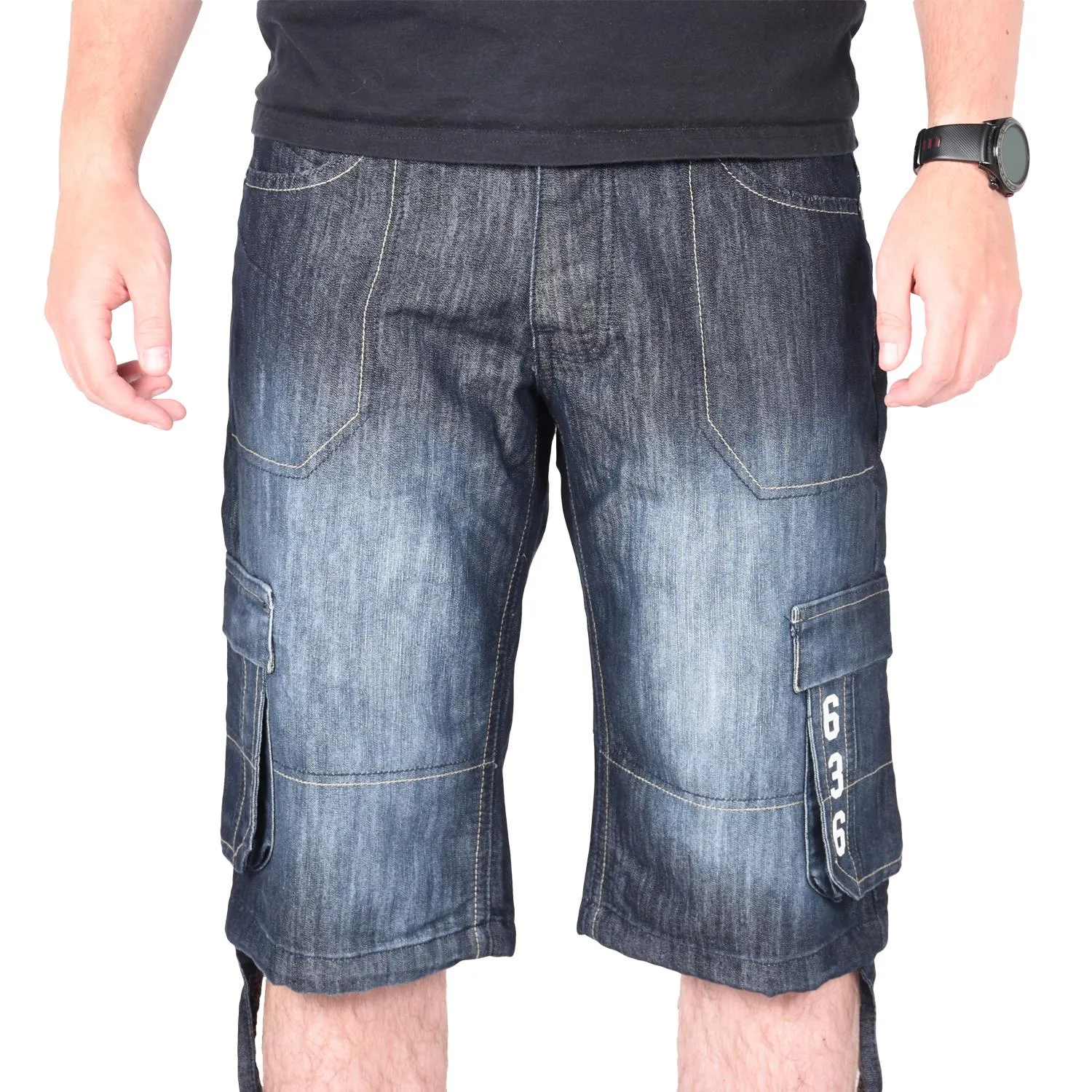 Mens Knee Length Cargo Shorts