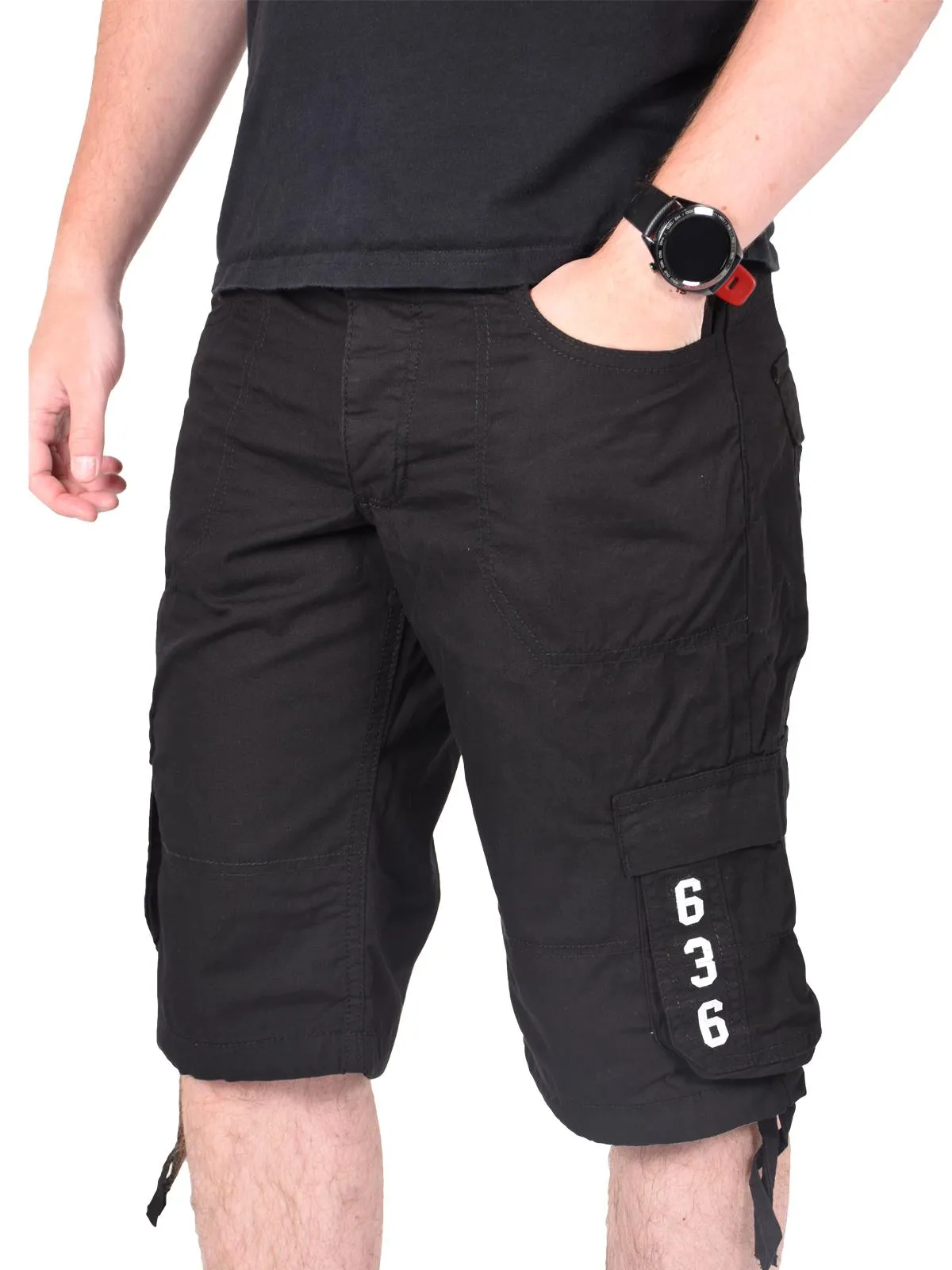 Mens Knee Length Cargo Shorts