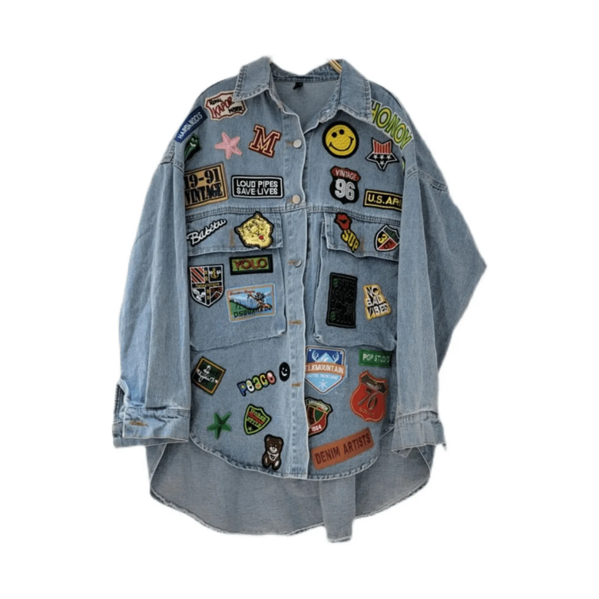 Pre Order:  Playful Patches Denim Jacket