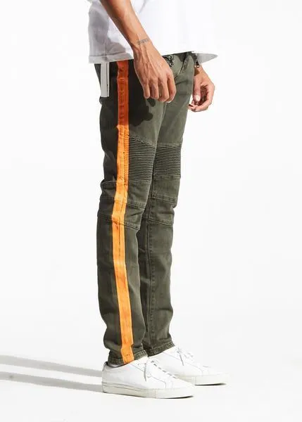 Racer Biker Denim (Olive)