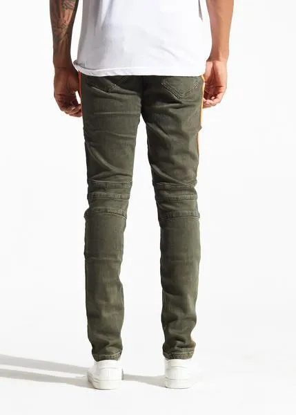 Racer Biker Denim (Olive)