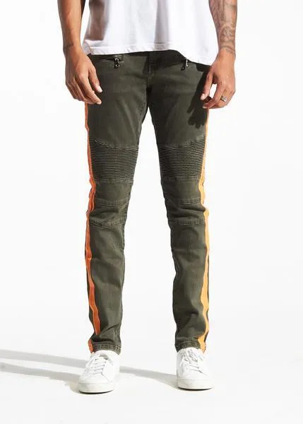 Racer Biker Denim (Olive)