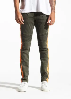 Racer Biker Denim (Olive)