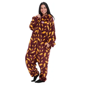 Snuggs Blanket Onesie Dark Red Bolt