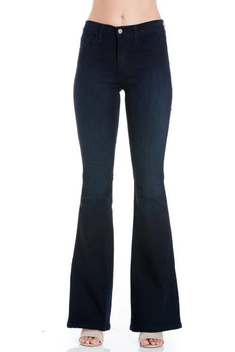 TEEK - Navy Soft Flare Bell Bottom Jeans