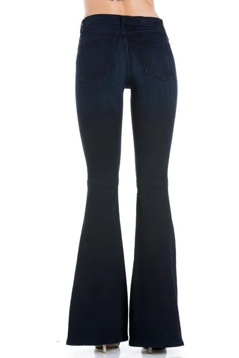 TEEK - Navy Soft Flare Bell Bottom Jeans