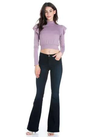 TEEK - Navy Soft Flare Bell Bottom Jeans