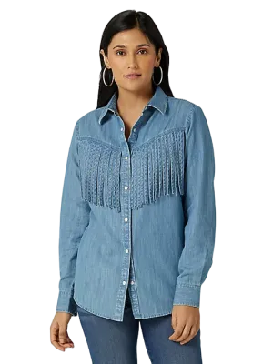 Wrangler Women's Retro Fringe Front Snap Shirt