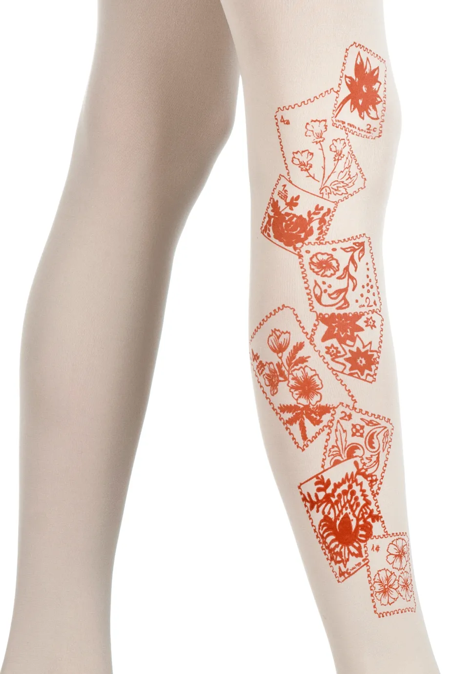 ZOHARA CARDS Beige Red Tights