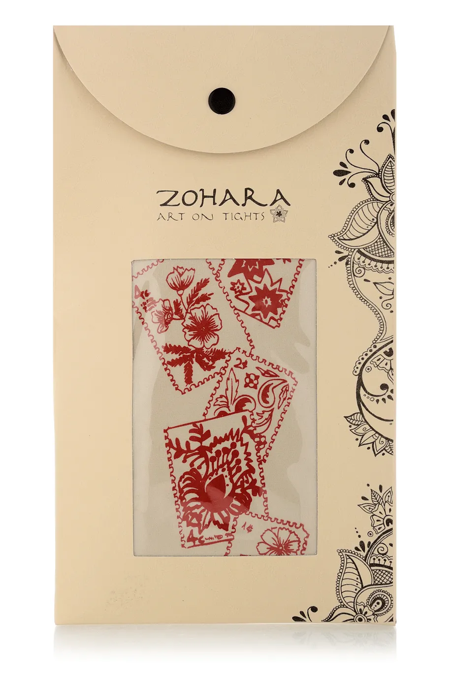 ZOHARA CARDS Beige Red Tights